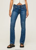 blugi piccadilly slim fit cu talie medie femei Pepe Jeans denim 6Z0R4671 - imagine 2