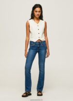 blugi piccadilly slim fit cu talie medie femei Pepe Jeans denim 6Z0R4671