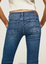 blugi piccadilly slim fit cu talie medie femei Pepe Jeans denim 6Z0R4671 - imagine 5