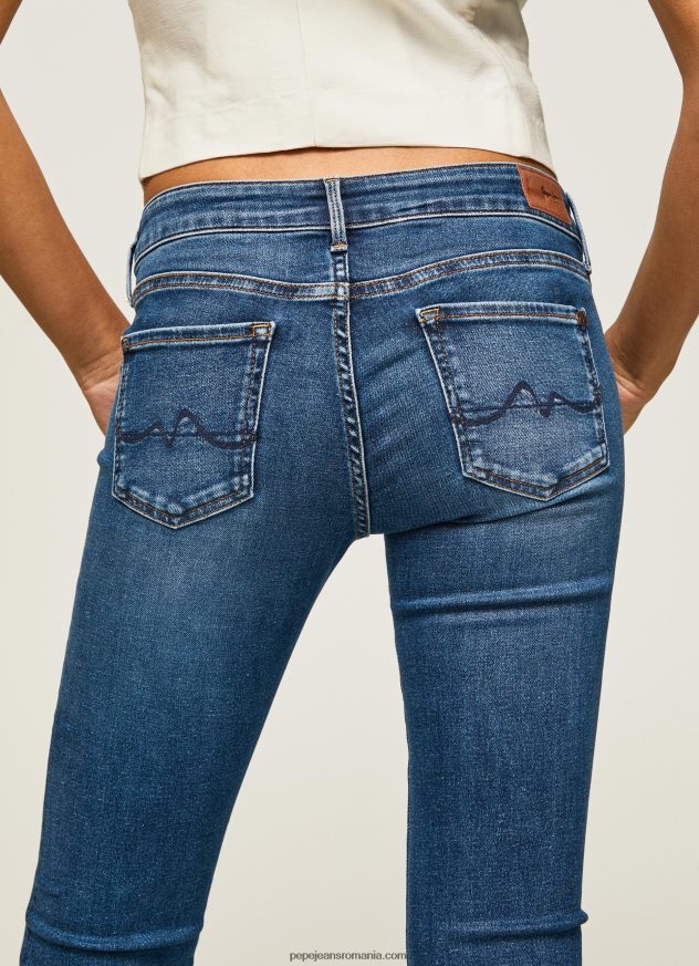 blugi piccadilly slim fit cu talie medie femei Pepe Jeans denim 6Z0R4671 - imagine 5