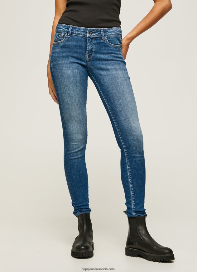 blugi pixie skinny cu talie medie femei Pepe Jeans denim 6Z0R4654 - imagine 2