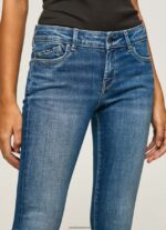 blugi pixie skinny cu talie medie femei Pepe Jeans denim 6Z0R4654 - imagine 3