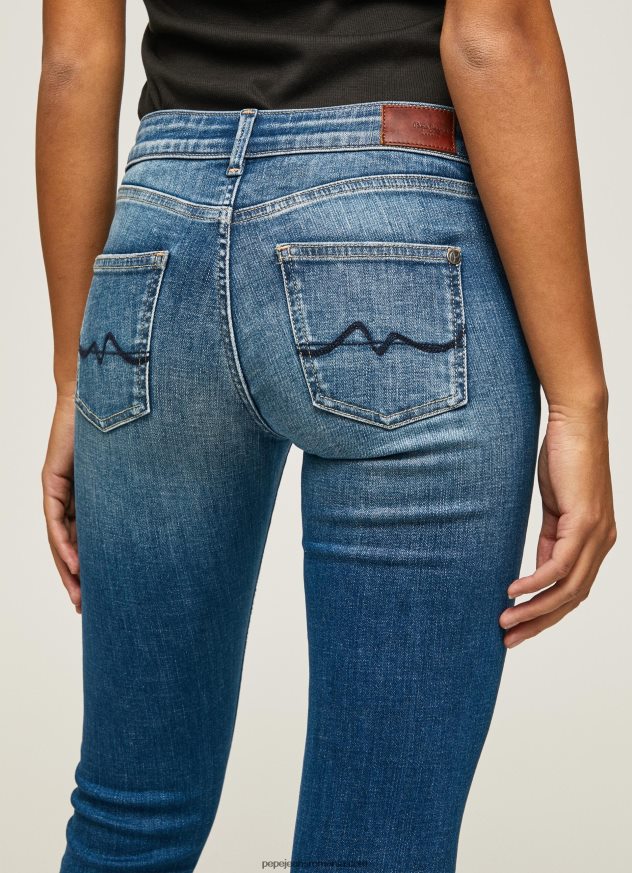 blugi pixie skinny cu talie medie femei Pepe Jeans denim 6Z0R4654 - imagine 5