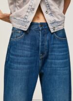 blugi robyn cu talie înaltă, cu ajustare normală femei Pepe Jeans denim 6Z0R461 - imagine 5
