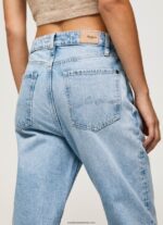 blugi robyn cu talie înaltă, cu ajustare normală femei Pepe Jeans denim 6Z0R4616 - imagine 4