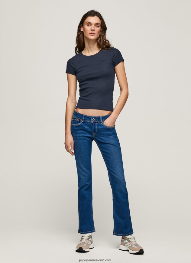 blugi saturn cu talie medie regulată femei Pepe Jeans denim 6Z0R4621 - imagine 1