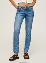 blugi saturn cu talie medie regulată femei Pepe Jeans denim 6Z0R4622 - imagine 2