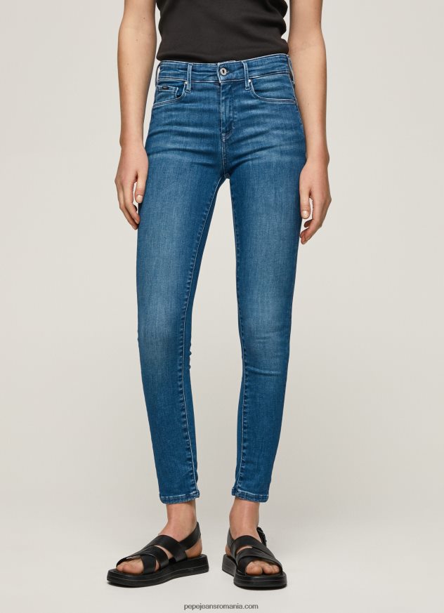 blugi skinny cu talie medie zoe femei Pepe Jeans denim 6Z0R4640 - imagine 2