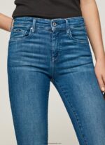 blugi skinny cu talie medie zoe femei Pepe Jeans denim 6Z0R4640 - imagine 3