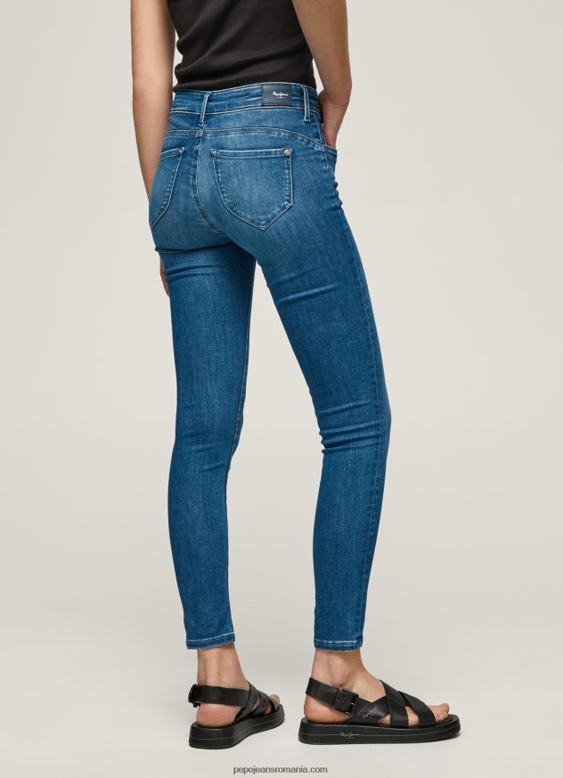 blugi skinny cu talie medie zoe femei Pepe Jeans denim 6Z0R4640 - imagine 4