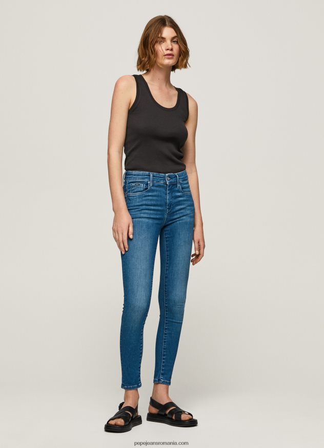 blugi skinny cu talie medie zoe femei Pepe Jeans denim 6Z0R4640 - imagine 1