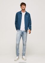 blugi skinny mason cu talie medie bărbați Pepe Jeans denim 6Z0R46792