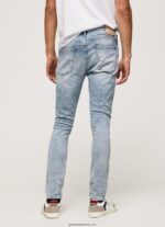 blugi skinny mason cu talie medie bărbați Pepe Jeans denim 6Z0R46792 - imagine 4