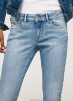 blugi skinny pixie cu talie medie femei Pepe Jeans denim 6Z0R4642 - imagine 3