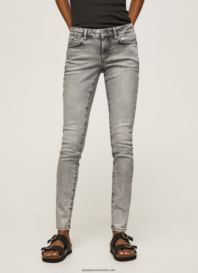 blugi skinny pixie cu talie medie femei Pepe Jeans denim 6Z0R4643 - imagine 2