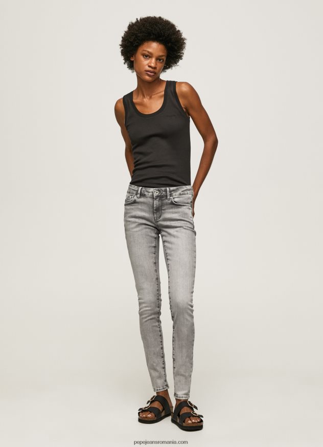 blugi skinny pixie cu talie medie femei Pepe Jeans denim 6Z0R4643 - imagine 1