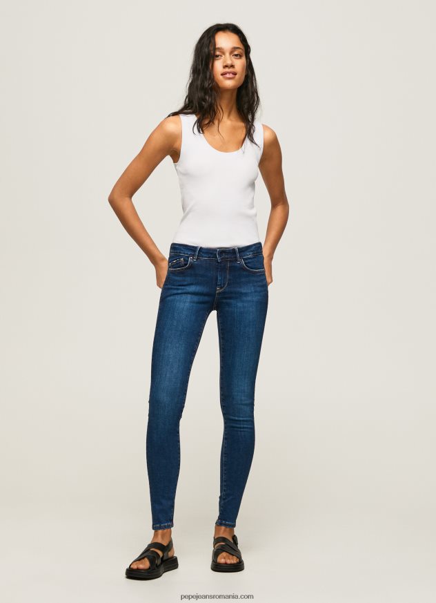 blugi skinny pixie cu talie medie femei Pepe Jeans denim 6Z0R4644 - imagine 1