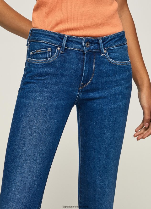 blugi skinny pixie cu talie medie femei Pepe Jeans denim 6Z0R4650 - imagine 3