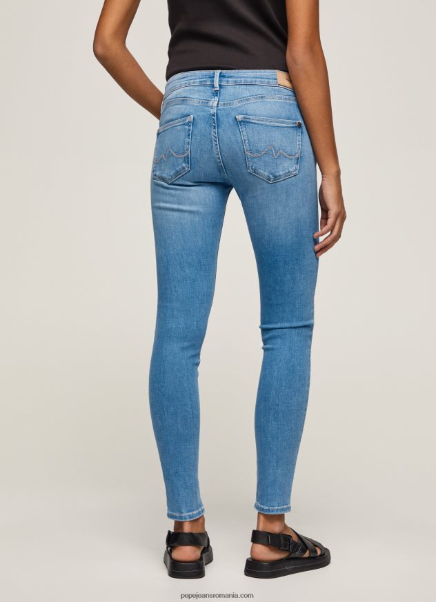 blugi skinny pixie cu talie medie femei Pepe Jeans denim 6Z0R4651 - imagine 5