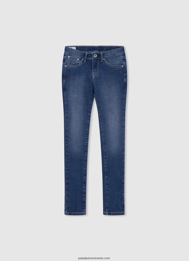 blugi skinny pixlette cu talie medie fată Pepe Jeans denim 6Z0R461361 - imagine 1