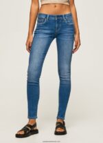 blugi skinny soho cu talie medie femei Pepe Jeans denim 6Z0R4648 - imagine 2