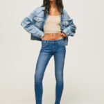 blugi skinny soho cu talie medie femei Pepe Jeans denim 6Z0R4648