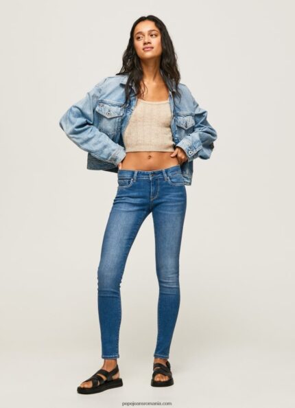 blugi skinny soho cu talie medie femei Pepe Jeans denim 6Z0R4648