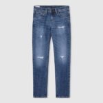 blugi slim cu talie medie încasat băiat Pepe Jeans denim 6Z0R461578