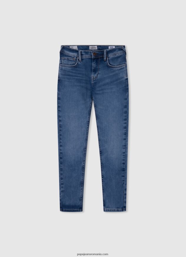 blugi slim cu talie medie încasat băiat Pepe Jeans denim 6Z0R461578 - imagine 4