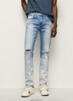 blugi slim fit hatch obișnuiți bărbați Pepe Jeans denim 6Z0R46796 - imagine 2