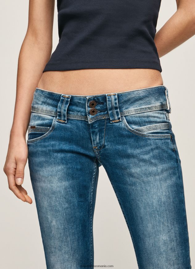 blugi venus cu talie joasa cu ajustare regulata femei Pepe Jeans denim 6Z0R4631 - imagine 3