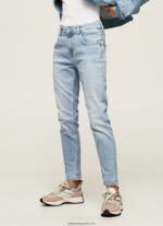 blugi violet cu talie înaltă, relaxed fit femei Pepe Jeans denim 6Z0R4685 - imagine 2
