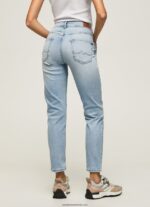 blugi violet cu talie înaltă, relaxed fit femei Pepe Jeans denim 6Z0R4685 - imagine 4