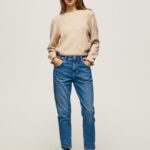 blugi violet mom carot fit cu talie înaltă femei Pepe Jeans denim 6Z0R4682