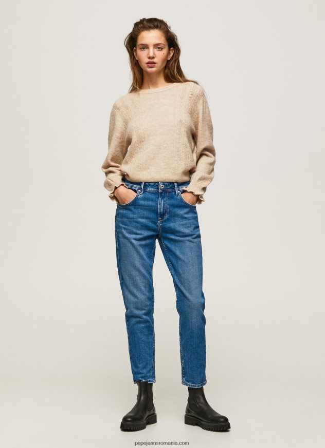 blugi violet mom carot fit cu talie înaltă femei Pepe Jeans denim 6Z0R4682 - imagine 1