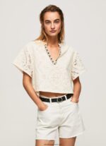 bluză cu detalii ajurate decorative femei Pepe Jeans zer 6Z0R46327 - imagine 3