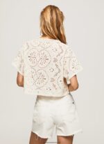 bluză cu detalii ajurate decorative femei Pepe Jeans zer 6Z0R46327 - imagine 5