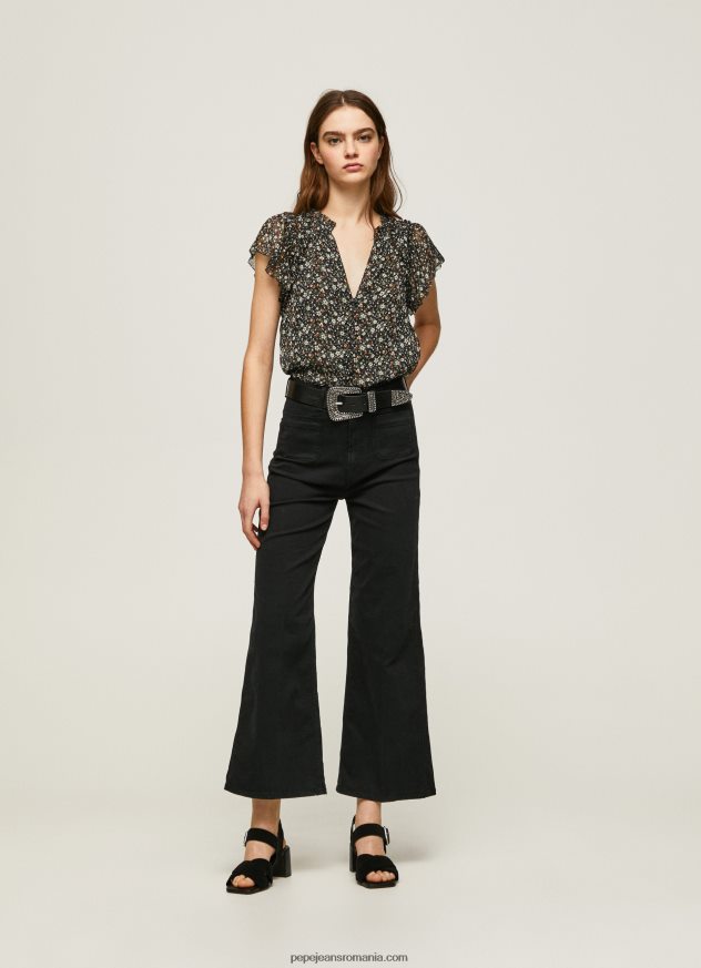 bluză din șifon cu imprimeu floral femei Pepe Jeans multi 6Z0R46367 - imagine 2