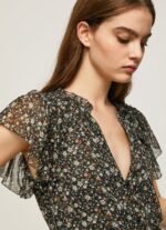 bluză din șifon cu imprimeu floral femei Pepe Jeans multi 6Z0R46367 - imagine 3