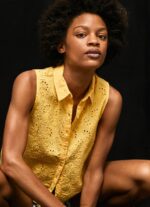 cămașă cu mânecă ajurata femei Pepe Jeans strălucire 6Z0R46330