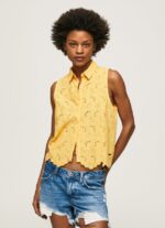 cămașă cu mânecă ajurata femei Pepe Jeans strălucire 6Z0R46330 - imagine 3