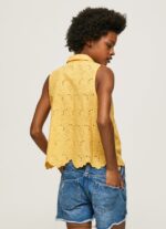 cămașă cu mânecă ajurata femei Pepe Jeans strălucire 6Z0R46330 - imagine 5