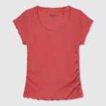 cămașă cu nervuri cu efect ondulat fată Pepe Jeans studio roșu 6Z0R461442