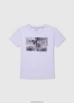 cămașă cu nervuri cu logo brodat fată Pepe Jeans roz moale 6Z0R461460 - imagine 5