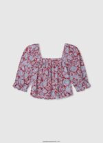 cămașă din bumbac cu nervuri fată Pepe Jeans alb 6Z0R461421 - imagine 5