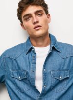 cămașă din denim carson regular fit bărbați Pepe Jeans denim 6Z0R461020