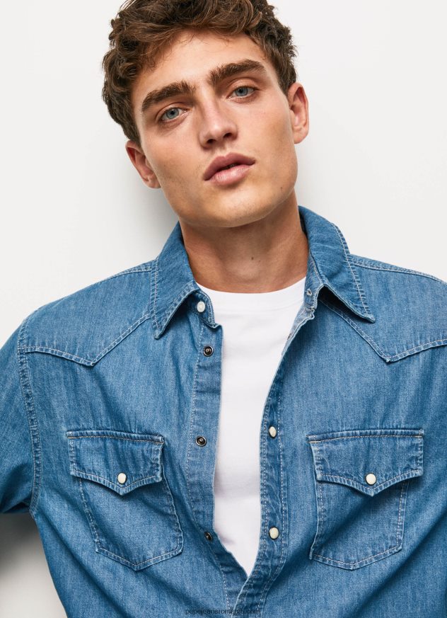 cămașă din denim carson regular fit bărbați Pepe Jeans denim 6Z0R461020 - imagine 1