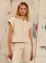 cămașă din denim cu mâneci scurte femei Pepe Jeans denim 6Z0R46339