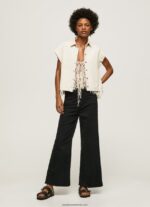 cămașă din denim cu mâneci scurte femei Pepe Jeans denim 6Z0R46339 - imagine 3