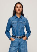 cămașă din denim slim fit femei Pepe Jeans denim 6Z0R46320 - imagine 3